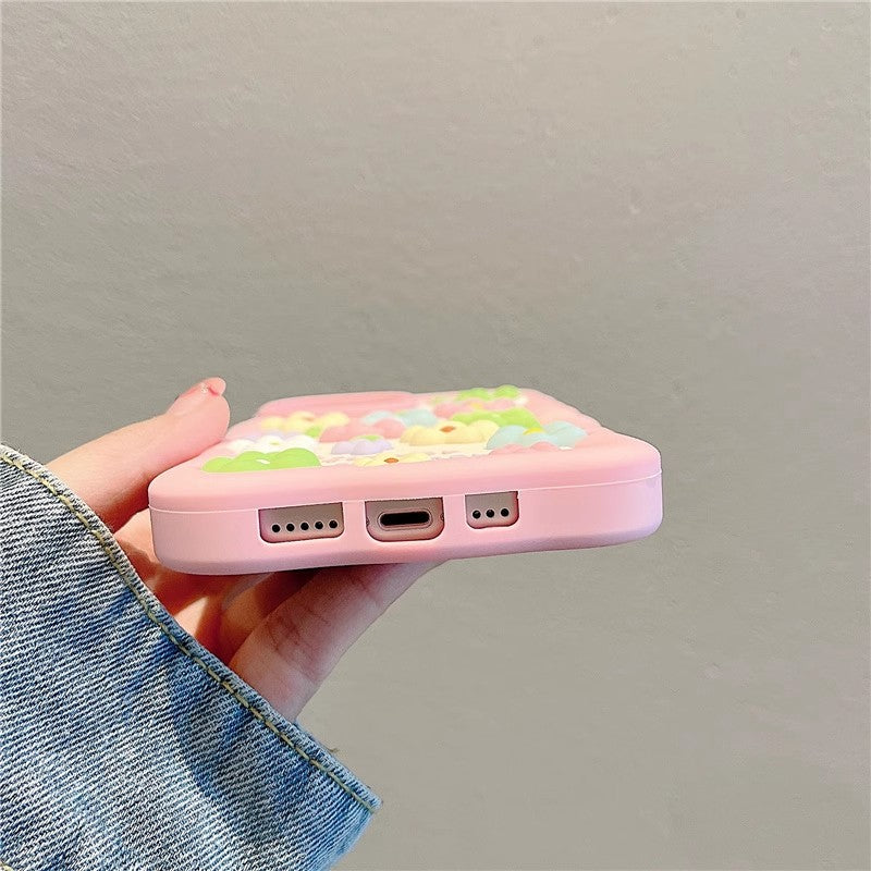 〖i649〗iPhone 14ケース韓国花,iPhone 13スマホケース ピンク,中学生 人気 の スマホケース