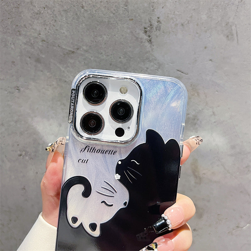 〖i812〗iPhone ケース猫 おしゃれ,iPhone 14 15 Proケース 動物,iPhone13 ケース可愛い シンプル