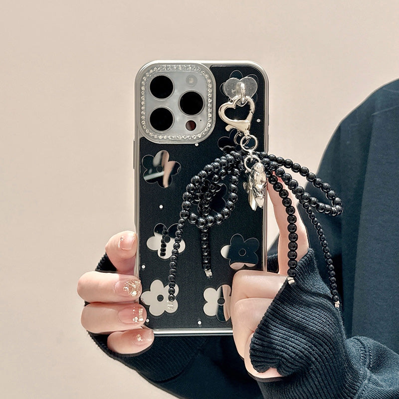 〖i903〗iPhone 16スマホケース 花柄 iPhone 15 蝶の花