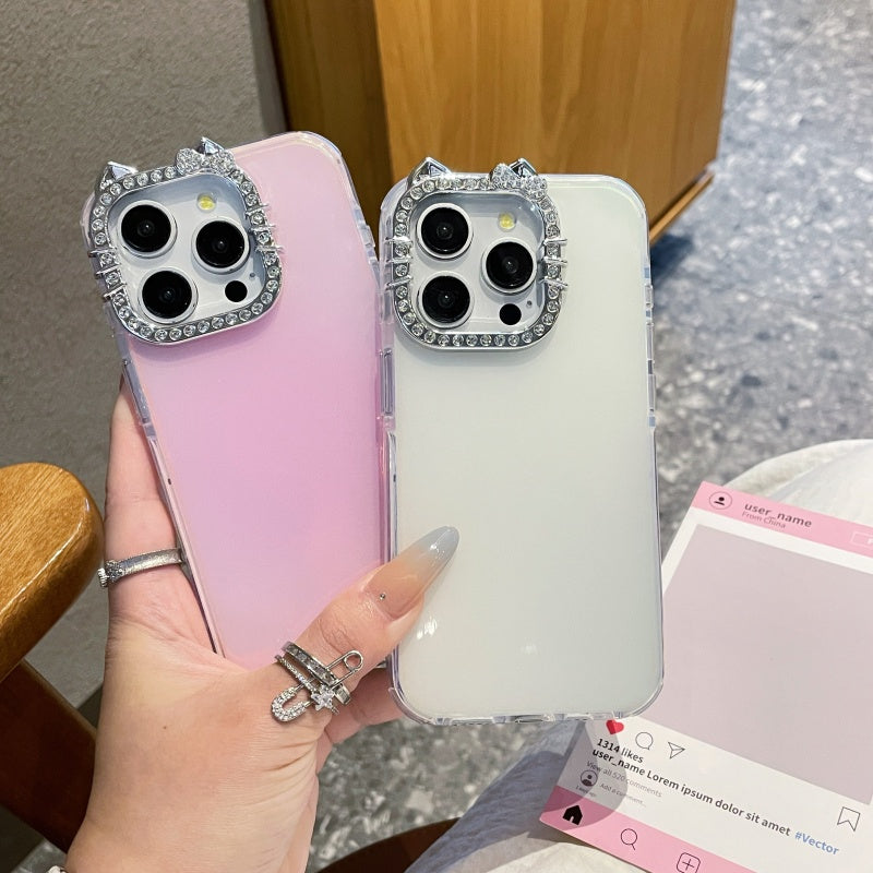 〖i944〗高級勾配レーザーキャンディ虹色のiPhoneケース