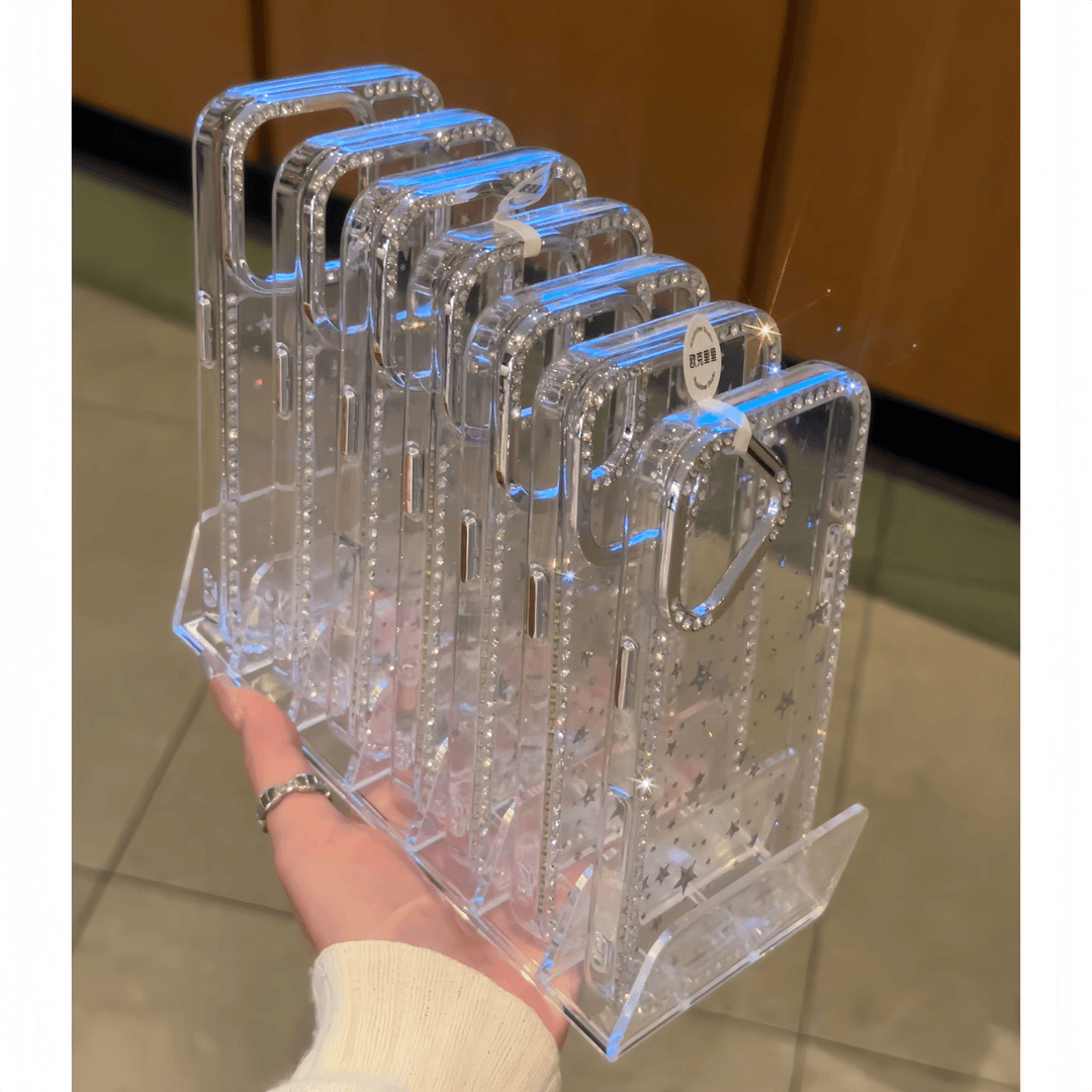 〖i931〗透明な星の iPhone 携帯ケース