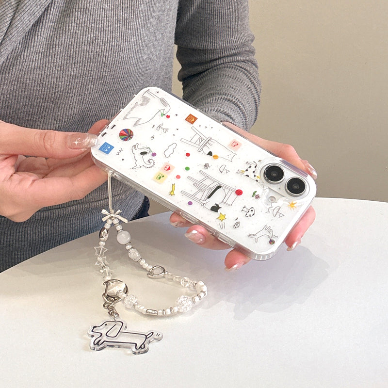 〖i911〗スマホケース 動物 落書き猫 iPhone 15 16