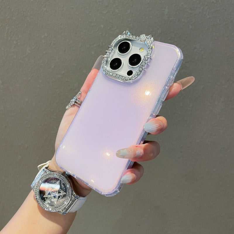 〖i944〗高級勾配レーザーキャンディ虹色のiPhoneケース