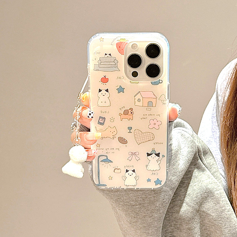 〖i914〗落書き風 イラストiPhone ケース