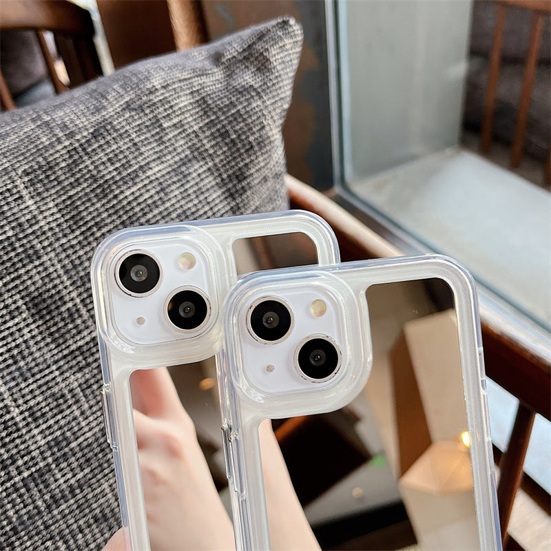 〖i610〗iPhone 14ケース iPhone 12 13カバー ミラーケース 鏡面加工 スマホケース スマホカバ