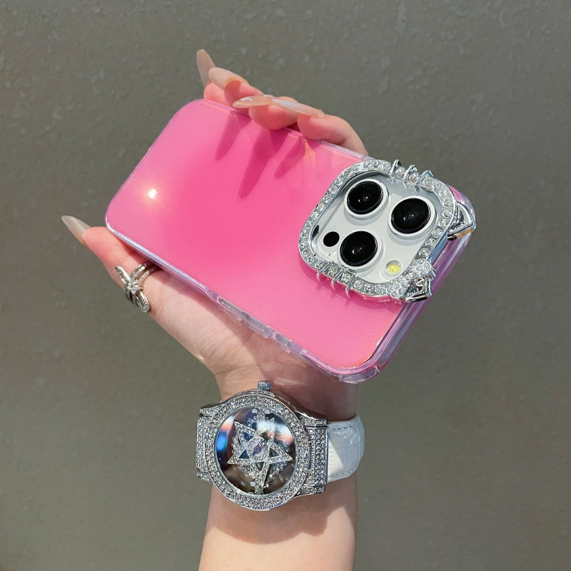 〖i944〗高級勾配レーザーキャンディ虹色のiPhoneケース