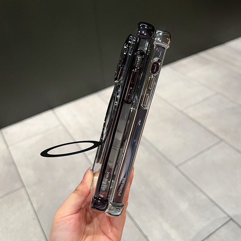 〖i711〗iPhoneケース頑丈透明,iPhone14プロケースクリア,iPhone15ケーススタンド