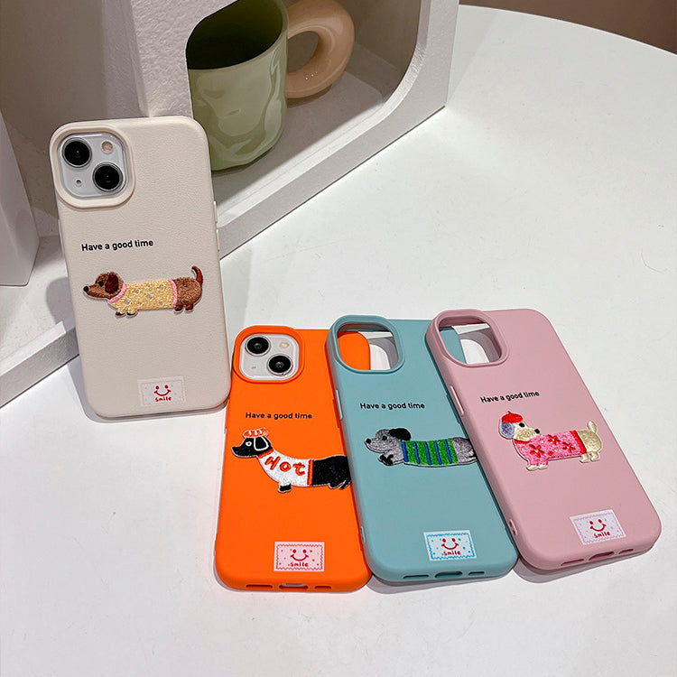 〖i855〗iPhone 15 ケース かわいい 子犬 スマホケース