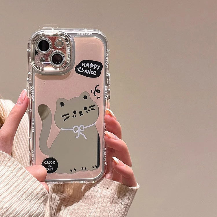 〖i816〗漫画の猫スマホケース,iPhone 15 16Proケース猫