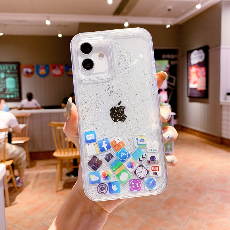 〖i825〗流砂iPhone ケース,スマホカバー おしゃれ,iPhone 12Miniケース,スマホケース 13mini