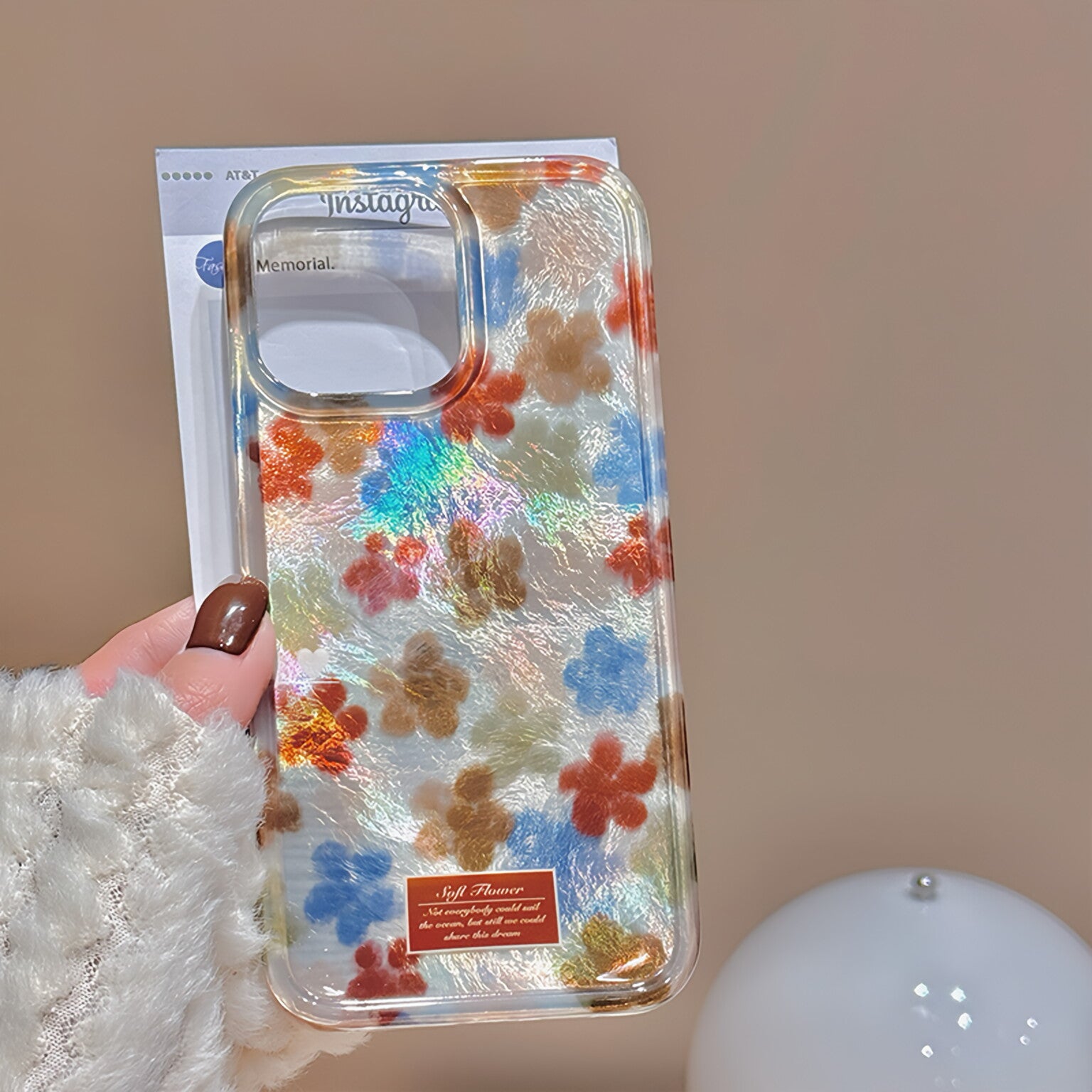 〖i887〗iPhone 16 スマホケース チェック柄 かわいい 花 フラワー 落書き