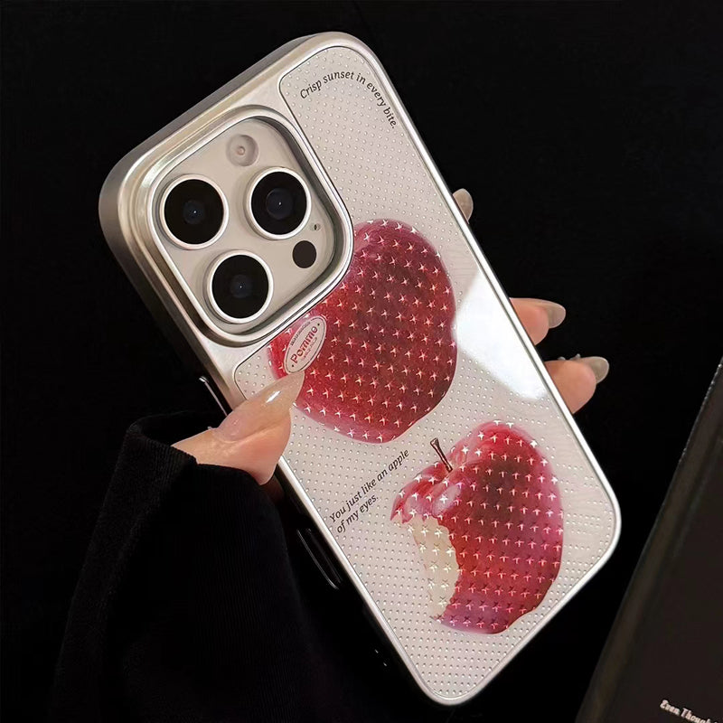 〖i929〗シンプルアップル iPhone 15 ケース