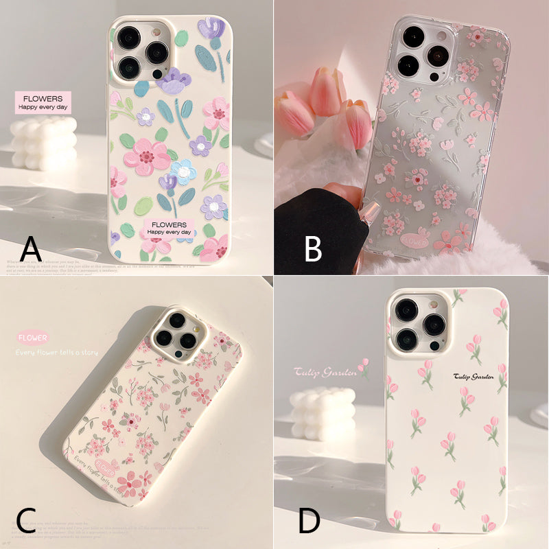 〖i936〗春の花柄スマホケース,iPhone 16 花柄 ケース