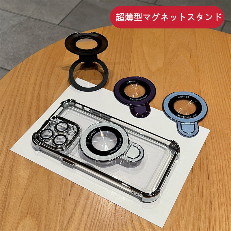 〖i711〗iPhoneケース頑丈透明,iPhone14プロケースクリア,iPhone15ケーススタンド