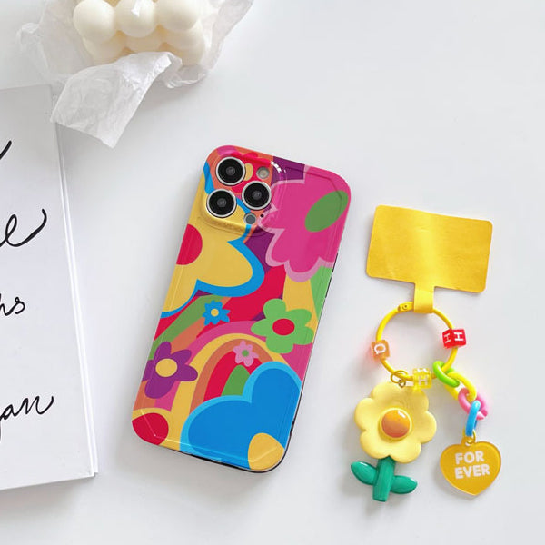 〖i489〗iphone13ケース花 柄 クリア,iPhoneスマホ ストラップ 花,携帯カバー可愛い人気