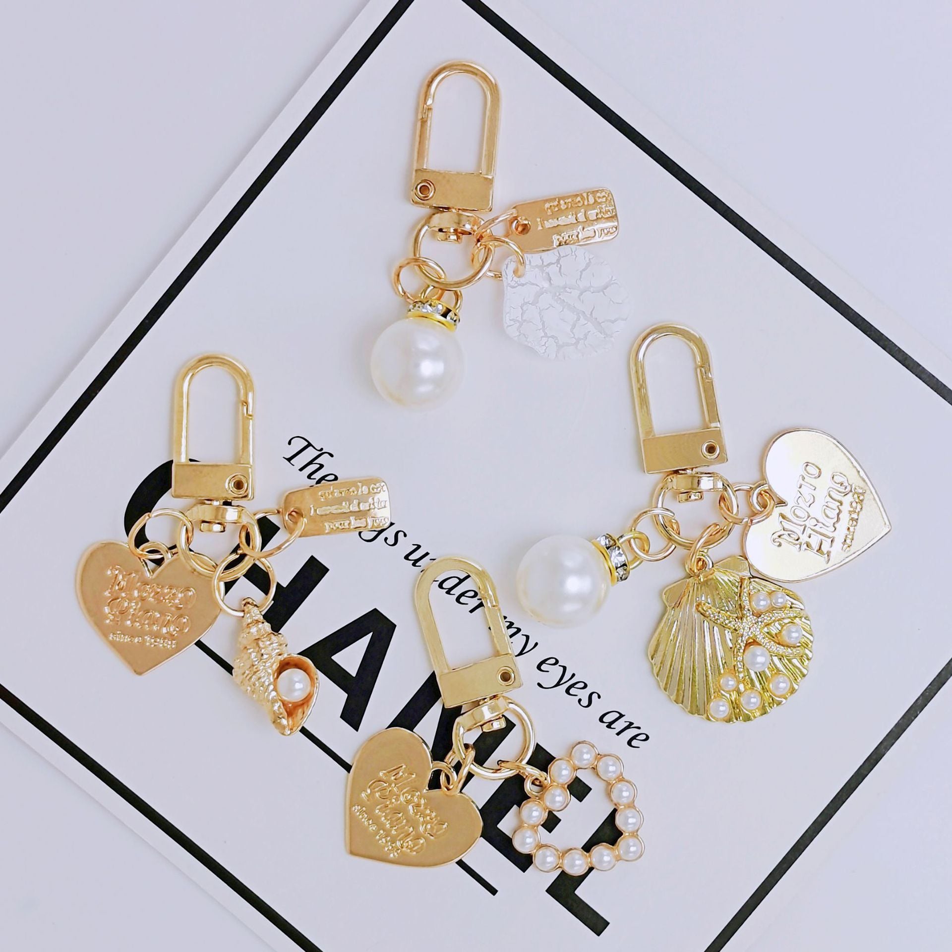 〖X004〗スマホケースペンダント，スマホペンダント，パールペンダント