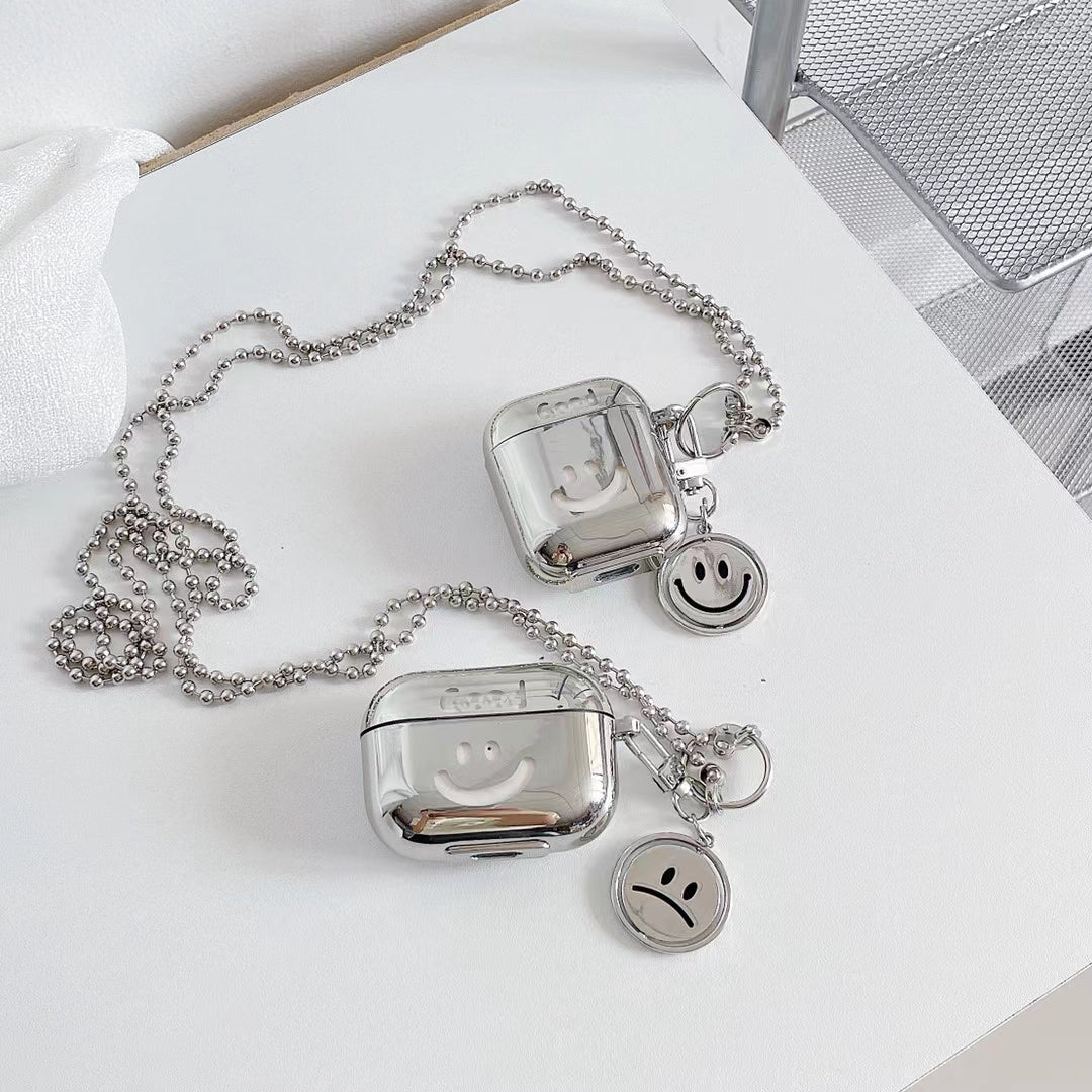 〖A011〗スマイルメッキイヤホンセットAirpods1/2ケース,Airpods Proケース