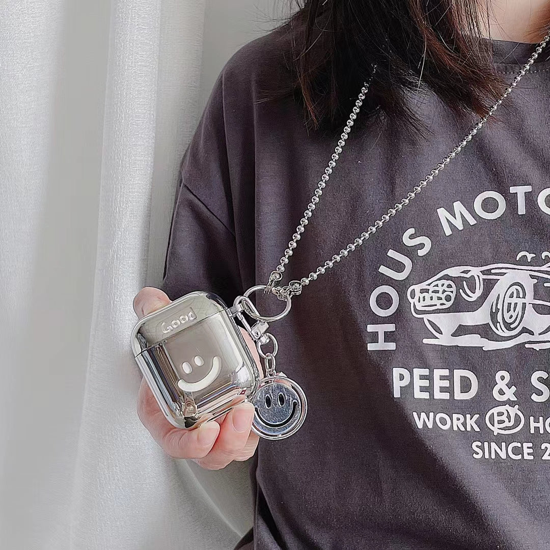 〖A011〗スマイルメッキイヤホンセットAirpods1/2ケース,Airpods Proケース