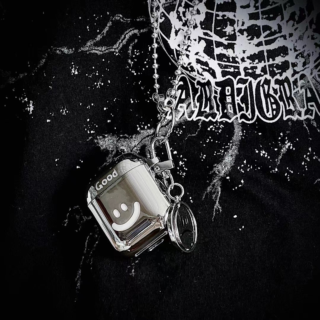 〖A011〗スマイルメッキイヤホンセットAirpods1/2ケース,Airpods Proケース