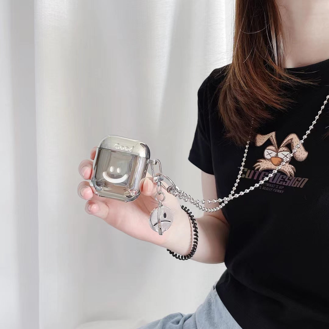 〖A011〗スマイルメッキイヤホンセットAirpods1/2ケース,Airpods Proケース