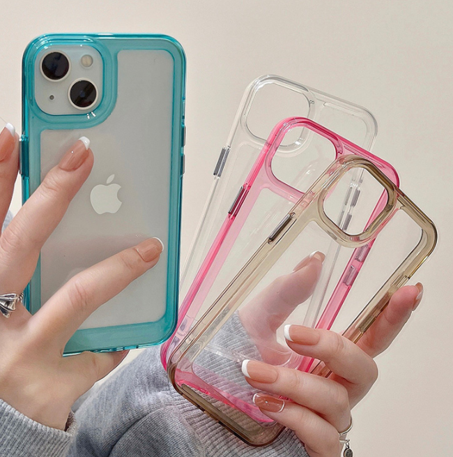 〖i210〗クリアケースiPhone13新モデル15 15Pro Max シリコンケース