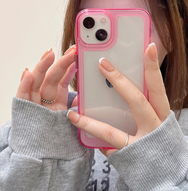 〖i210〗クリアケースiPhone13新モデル15 15Pro Max シリコンケース