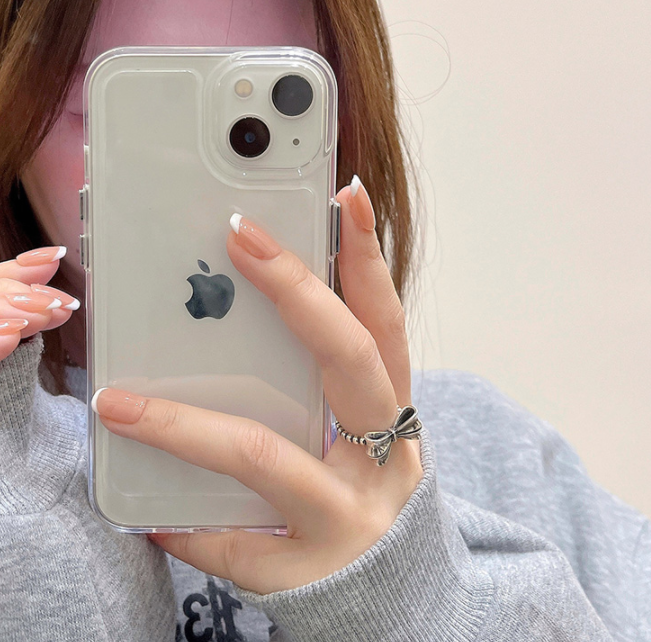 〖i210〗クリアケースiPhone13新モデル15 15Pro Max シリコンケース