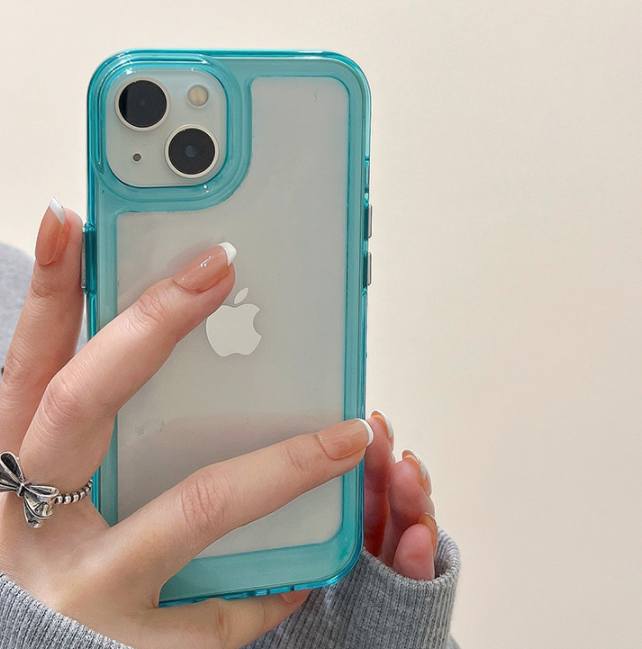 〖i210〗クリアケースiPhone13新モデル15 15Pro Max シリコンケース