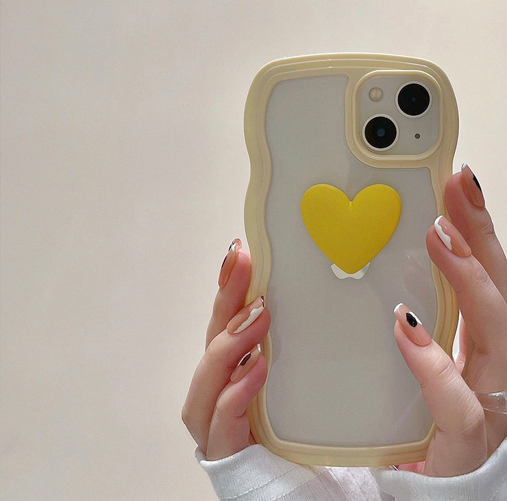 〖i332〗愛 iPhone ケースiPhone 電話ケース透明なTPUフレーム iPhone 13 スマホケース