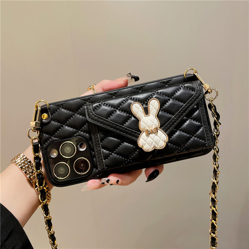 〖i599〗iPhone 14 Pro ケース ベルト付き ショルダー 肩掛け 斜めがけ 皮革カバー 背面カード収納 耐久性 おしゃれ ブラケ 落下防止