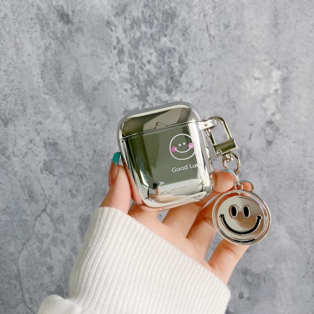 〖A013〗スマイリーヘッドホンセット Airpods1/2ケース,Airpods Proケース