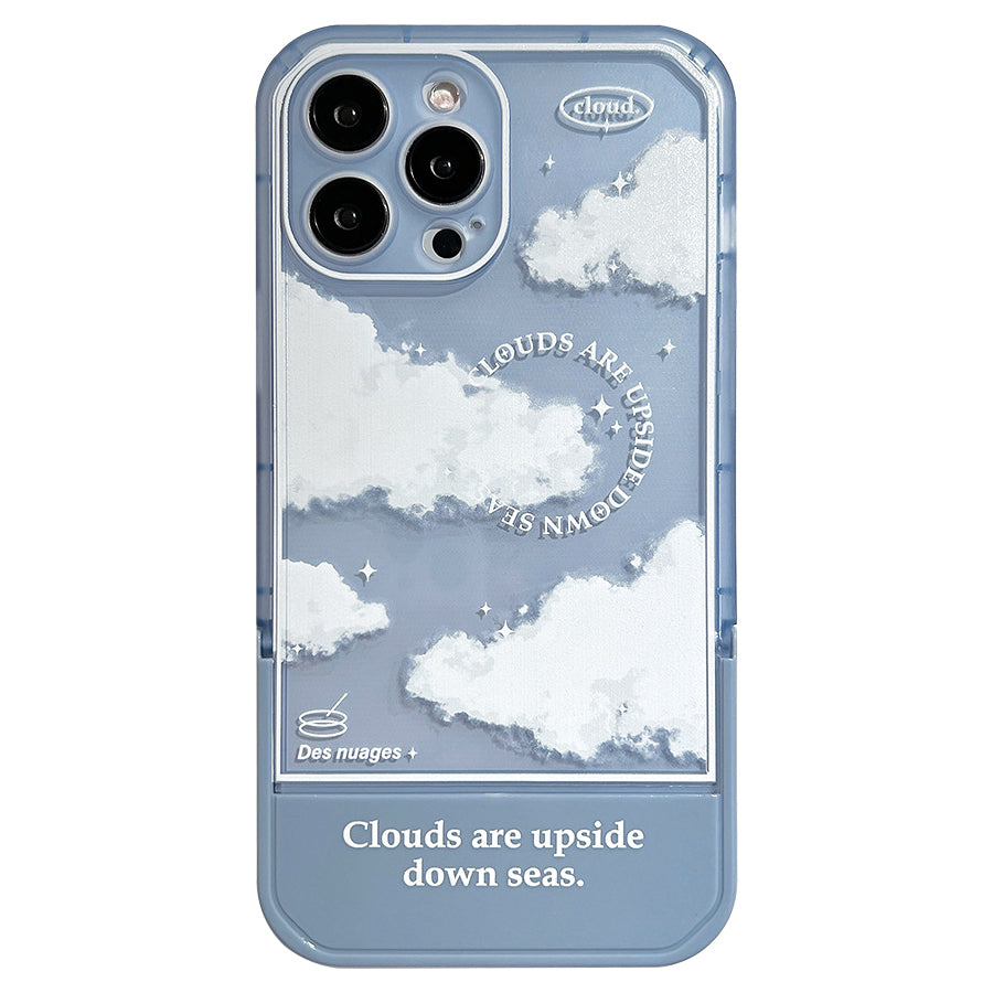 〖i391〗青白い雲TPUスマホケースiPhone 12スマホケース/iPhone 13ケース
