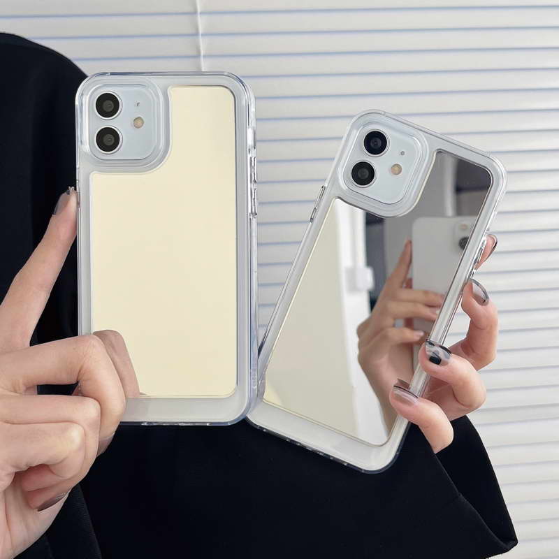 〖i610〗iPhone 14ケース iPhone 12 13カバー ミラーケース 鏡面加工 スマホケース スマホカバ