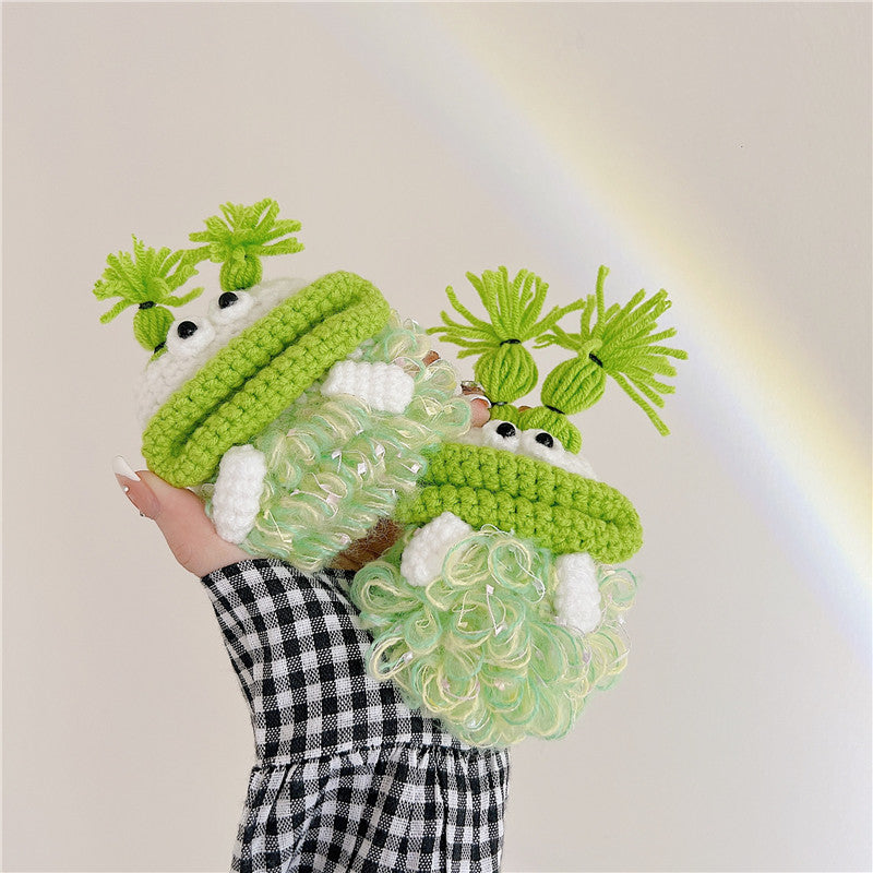 〖A022〗AirPodsケース1/2 ぬいぐるみ口 AirPodsPro ケースイヤホンケース