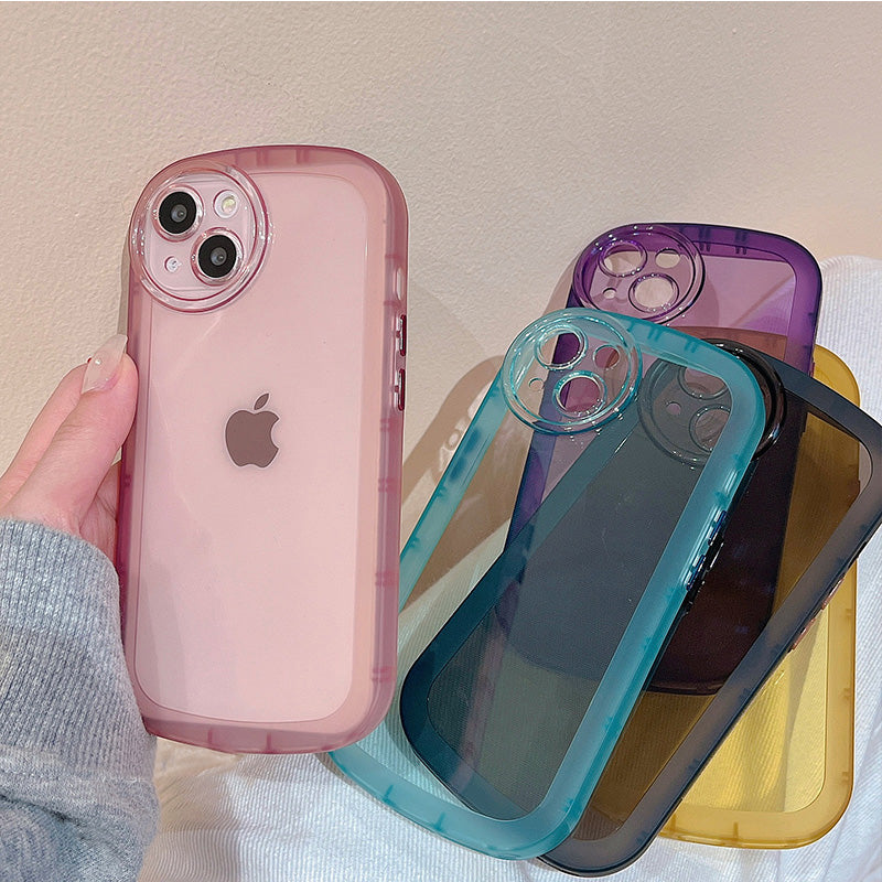 〖i351〗透明 スマホケース アレンジ iPhone 11スマホケース、カラーTPU