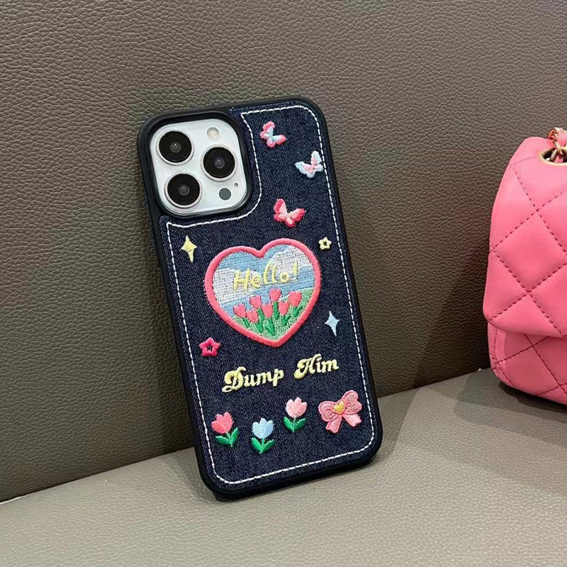 〖i503〗刺繍入りスマホケース,アイフォン 13 ケース,iphone13 ケース おしゃれ,iPhone 14 14Pro