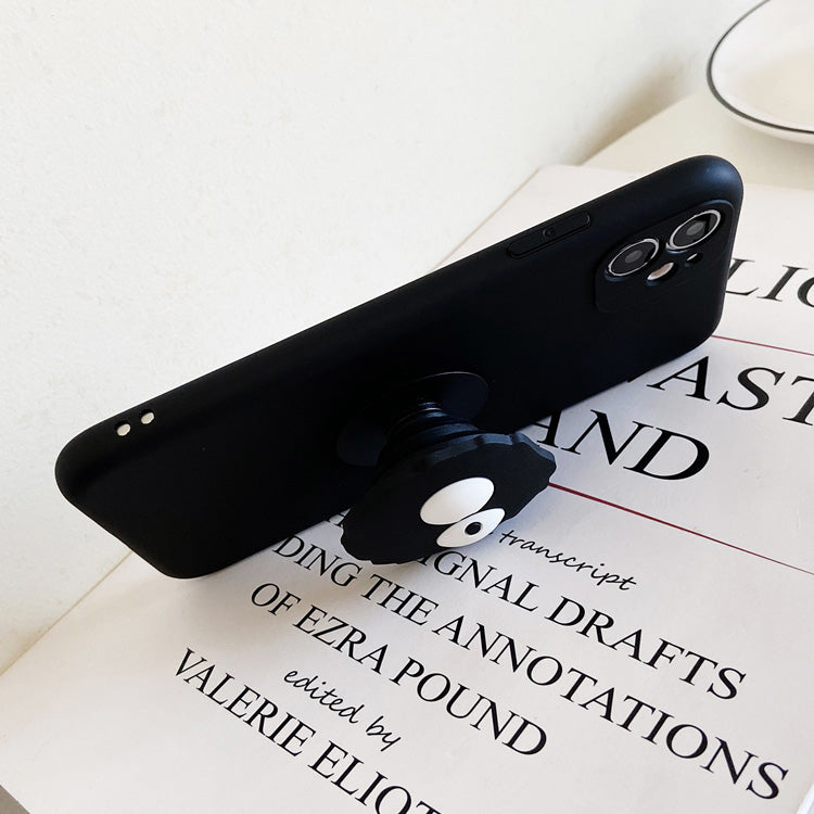 〖i595〗スタイリッシュなブラック ブリケット クロスボディ iPhone 14 スマート ケース