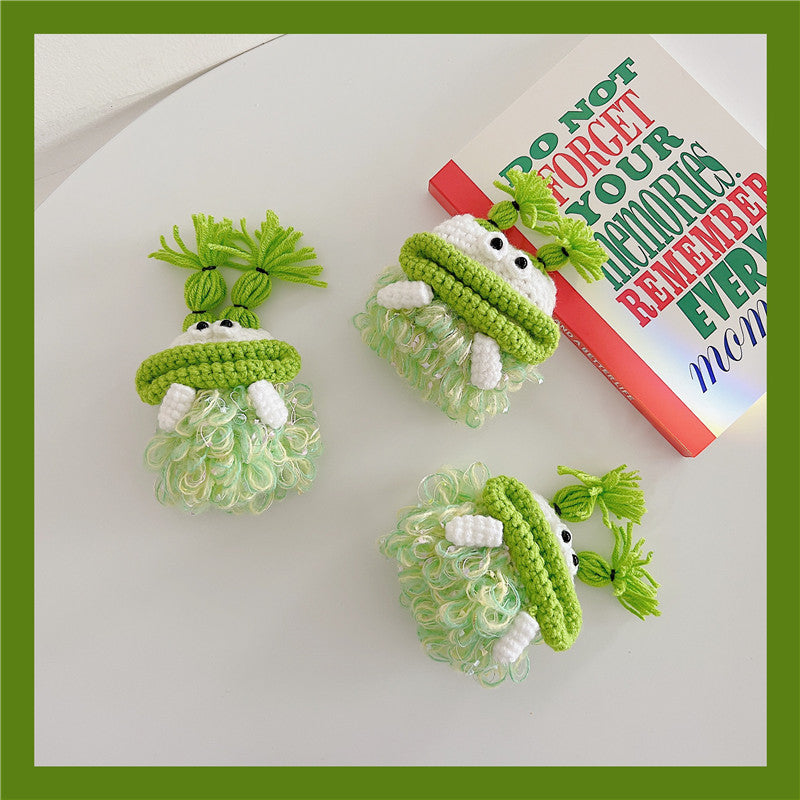 〖A022〗AirPodsケース1/2 ぬいぐるみ口 AirPodsPro ケースイヤホンケース