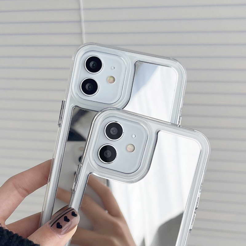 〖i610〗iPhone 14ケース iPhone 12 13カバー ミラーケース 鏡面加工 スマホケース スマホカバ