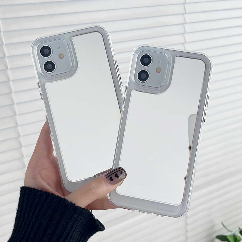〖i610〗iPhone 14ケース iPhone 12 13カバー ミラーケース 鏡面加工 スマホケース スマホカバ