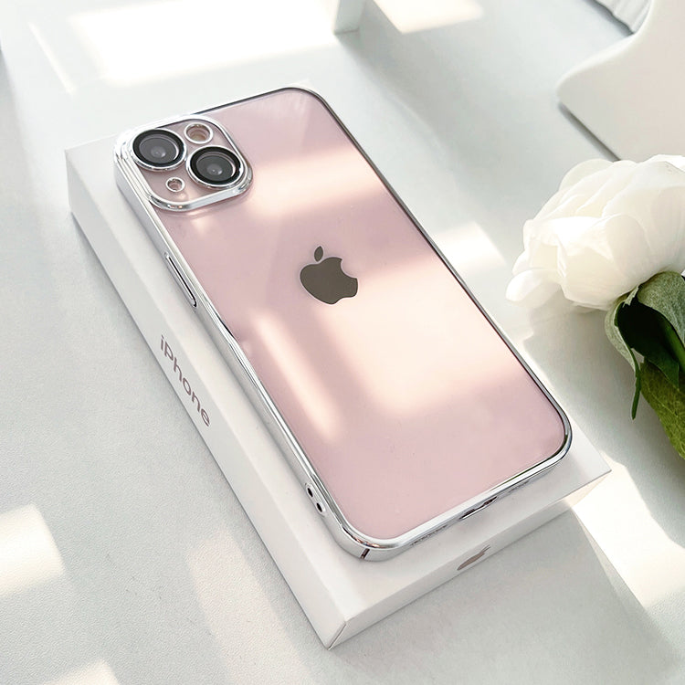 〖i364〗単色電気携帯電話ケース/iPhone 13スマホケース/IPhone 12 ケースかわいい電話ケース