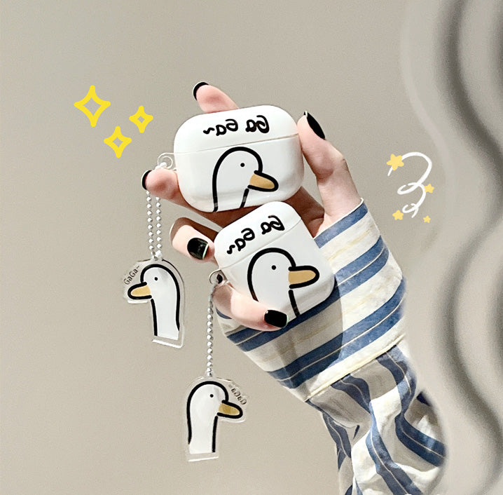 〖A039〗漫画かわいいアヒルケース Airpods 1/2ケース/ Airpods Proケース