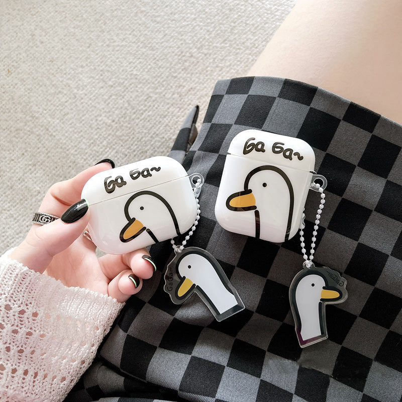 〖A039〗漫画かわいいアヒルケース Airpods 1/2ケース/ Airpods Proケース